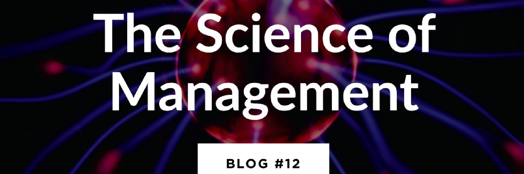 Graphic title for blog #12, 'The Science of Management'.