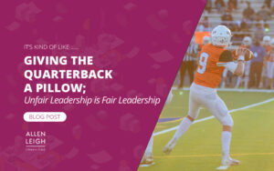 Blog title on a graphic showing a football quarterback about to throw the ball.